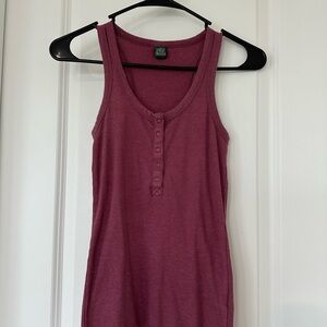 Wild Fable Red Fitted Buttoned Tank Top